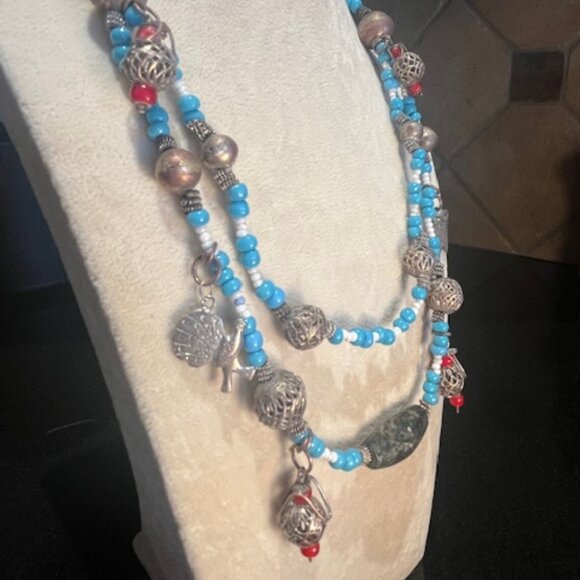 Rare Antique Guatemalan Chachal Necklace - Picture 4 of 7